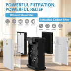 AP303/AP304 Replacement Filter Compatible with DAYETTE & FRESHDEW AP303/AP304, 3-in-1 Filtration System Filters with Activated Carbon for Dust, Pet Dander (Original Filter)