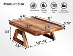2 Pack Acacia Wood Couch Arm Tray,Couch Tray,Folding Sofa Armrest Trays,Couch Arm Table Clip-On Couch Desk for Drinks,Snacks,Phone,Remote Control