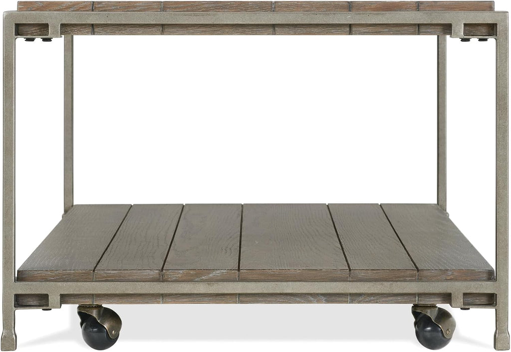 3-Piece Metal Frame Wood Coffee Table Set with Chairside Tables | Aged graphite finish with metal and wood construction