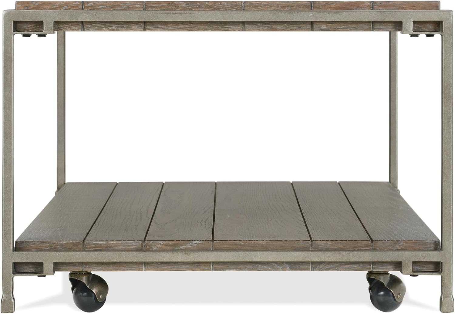3-Piece Metal Frame Wood Coffee Table Set with Chairside Tables | Aged graphite finish with metal and wood construction