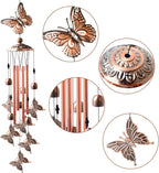 Butterfly Wind Chimes, Gift for Grandma,Birthday Gifts for mom for Daughter,Friend Gift, Aunt, Women,Gardening Decoration for Mother's Day,Christmas, Thanksgiving, Father's Day, Birthday