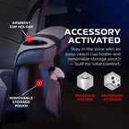 RESPAWN 900 Gaming Recliner Chair with Footrest, Cup Holder and Swivel | Ergonomic gaming recliner with footrest, cup holder, lumbar support, 135° recline & 360° swivel for console gaming