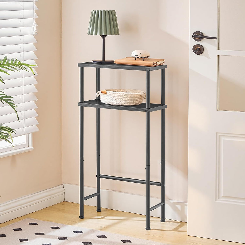 HOOBRO Narrow Console Table for Small Space, 15.7" Entryway Table with Storage, 2 Tier Sofa Table with 2 Shelves, Skinny Console Table for Entryway, Hallway, Living Room, Foyer, Black BB40XG01