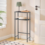 HOOBRO Narrow Console Table for Small Space, 15.7" Entryway Table with Storage, 2 Tier Sofa Table with 2 Shelves, Skinny Console Table for Entryway, Hallway, Living Room, Foyer, Black BB40XG01