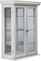 Design Toscano Country Tuscan Wall Curio Display and Storage Cabinet, 20 Inches Wide, 7 Inches Deep, 26 Inches High, Lily White