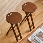 Folding Bar Stool 24.8 Inches Foldable Kitchen Bar Stool for Adults Counter Height Barstools Backless Folding High Stools for Outdoor Kitchen Island with Handle and Chair Cushion (1)