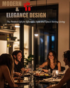 Dining Table Set for 4, Kitchen Table and Chairs Set of 4, 5 Piece Modern Dining Room Table Set with Tempered Glass Top and PU Leather Chairs for Small Space, Apartment, Black