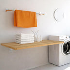 Laundry Folding Table, 40'' x 20'' Wooden Wall Mount Desk, Laundry Table for Folding Clothes, 40'' Length (Oak Color)