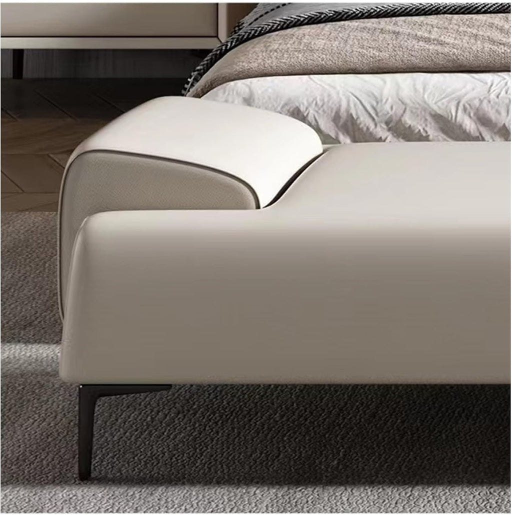 Modern Upholstered Ottoman - End of Bed Stool for Makeup and Bedroom of, Leather Footstool with Arms Entryway(Blue,150 * 45 * 45cm)