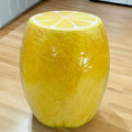 Fruit-Inspired Stool,End Table:Multi-Functional Furniture–as Seating,Stylish Side Table,Home Decor Plant Stand (Yellow Lemon, Inches, 14.17, Inches, 12.60, Inches, 12.60)