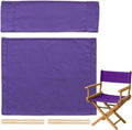 STAY GENT Director's Chair Canvas Replacement Kit 21"L x 8"W - 21"L x 16.5"W Replacement Canvas Durable Cotton Canvas Seat & Back Covers for Makeup, Movie, Show, Outdoor Patio Stools, 1 Set Purple