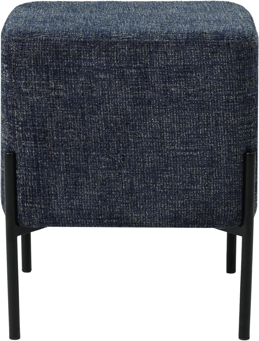 Get Set Style Square Foot Stool, Modern Linen Vanity Stool Chair Upholstered Foot Rest Sofa Side Foot Stool Ottoman Seat for Living Room, Bedroom, Entry, Hallway, Office