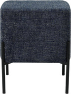Get Set Style Square Foot Stool, Modern Linen Vanity Stool Chair Upholstered Foot Rest Sofa Side Foot Stool Ottoman Seat for Living Room, Bedroom, Entry, Hallway, Office