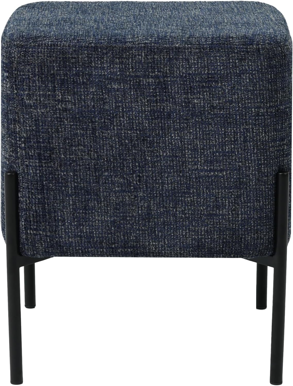 Get Set Style Square Foot Stool, Modern Linen Vanity Stool Chair Upholstered Foot Rest Sofa Side Foot Stool Ottoman Seat for Living Room, Bedroom, Entry, Hallway, Office
