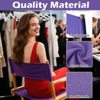 STAY GENT Director's Chair Canvas Replacement Kit 21"L x 8"W - 21"L x 16.5"W Replacement Canvas Durable Cotton Canvas Seat & Back Covers for Makeup, Movie, Show, Outdoor Patio Stools, 1 Set Purple