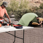 5FT Folding Table,Versatile Foldable Table,Portable | Utility folding table ideal for camping, picnics, parties, and indoor & outdoor events. Lightweight design, easy to store.