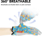 Vgo... 1-Pair Age 5-6 Kids Gardening Gloves,Children Yard Work Gloves,Toddlers,Boys,Girls(Size L, Blue Plane, KID-MF7362)