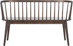 SAFAVIEH Furniture - Blanchard Spindle Bench - Dark Walnut - Solid Wood - Classic Windsor Design - Ideal for Entryway, Bedroom, Dining Room, 17.8" Seat Height (BCH8500G)