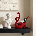 XINXUAN Swan Couple Wine Bottle Holder Countertop, Gifts for Women | Wine Lovers, Decor for Kitchen, Wine Gifts for Women, Ornament Display Stand
