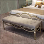 Modern Modern Entryway Bench End of Bed Upholstered Velvet Bedroom Benches for Foot of Tufted Footrest Stool Entryway