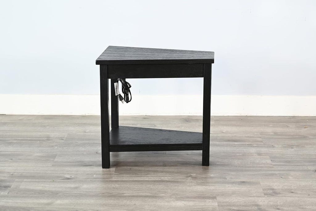 Sunny Designs Chair Side Table with Power Strip