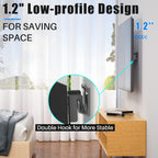 KAMIWI 1.2" Ultra Slim Fixed TV Wall Mount for 12-55 Inch TVs up to 100lbs | Low-Profile Flush TV Mount, Universal TV Wall Bracket, Fits 16"/24" Wood Stud, Max VESA 400 x 400 mm, Easy Installation