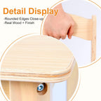 Toddler Table and Chair Set, Anti-Slip Legs & Rounded Corners, Sturdy Wooden Kids Table and Chairs for Eating, Learning and Playtime【44.3inch L*21.65 inch W】(1 Table and 4 Chairs)