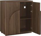 CHITA Sideboard Buffet Cabinet with Storage, Small Storage Cabinet with Doors and Shelves for Living Room Accent, Bar, Kitchen, Walnut