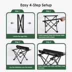 Opliy 2-Pack Portable Camping Table – Ultralight Foldable Car Tray Table with Carry Bag for Camping, Picnic, BBQ, Beach & Outdoor Travel