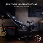 Razer Enki X Essential Gaming Chair, All-Day Comfort, Black | Built-in Lumbar Arch, Optimized Cushion Density, Dual-Textured, Eco-Friendly Synthetic Leather, Adjustable 152-degree Recline