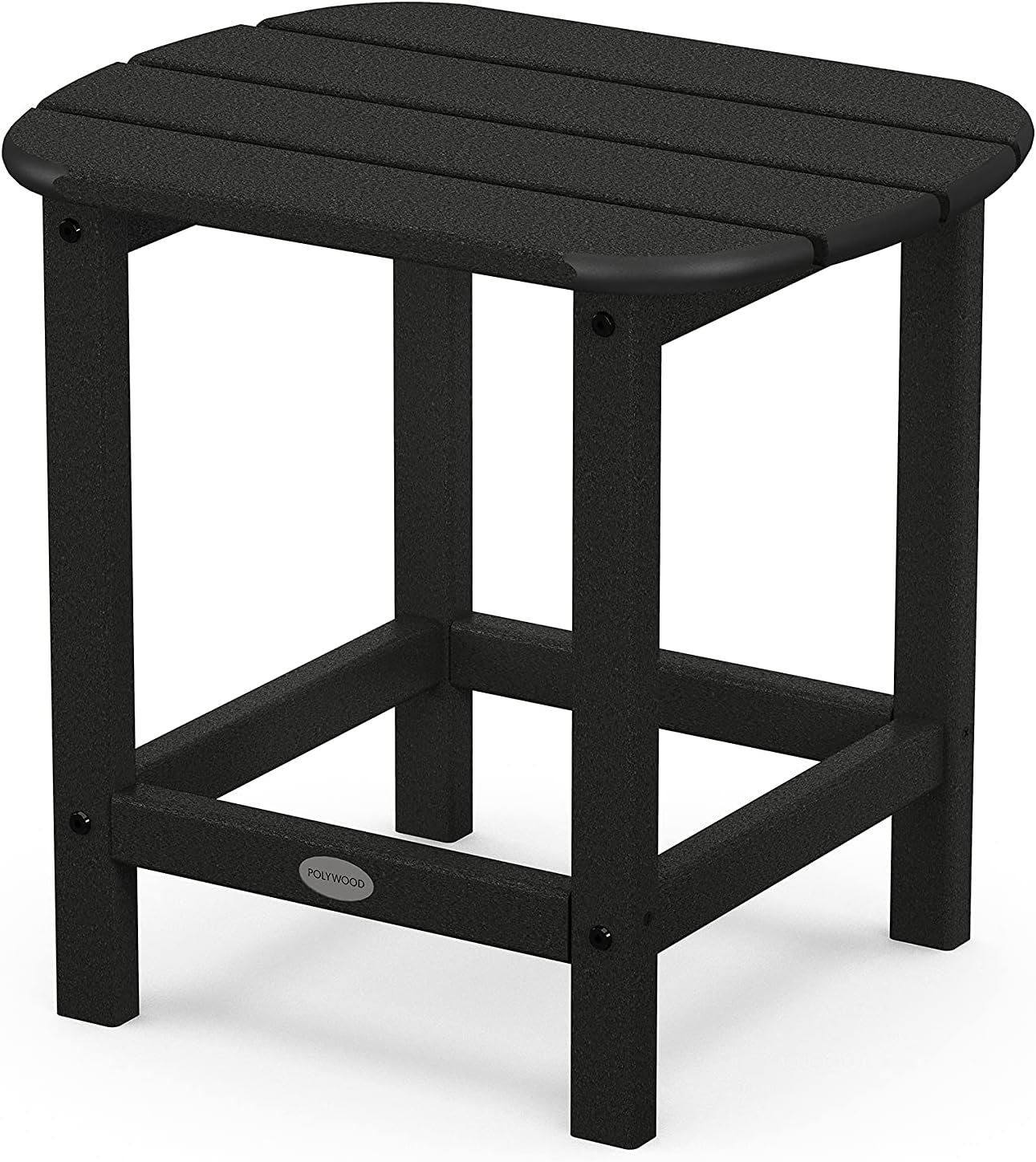 POLYWOOD SBT18BL South Beach 18" Outdoor Side Table, Black