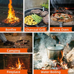 80pcs Natural Fire Starters - All Weather Waterproof Firelighters for Campfire, Grill, BBQ, Fire Pit, Fireplace, Wood Stove, Pizza Oven | Charcoal Starter, Odorless & Eco-Friendly