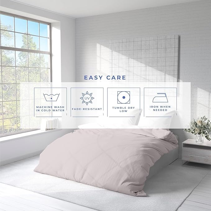 Kotton Culture 120"x98" 1 Pc Oversized King Duvet Cover Only 100% Egyptian Cotton - 600 TC Comforter Cover, Zipper Closure & Corner Ties - Fits Large King Inserts (Oversized King, Light Grey)