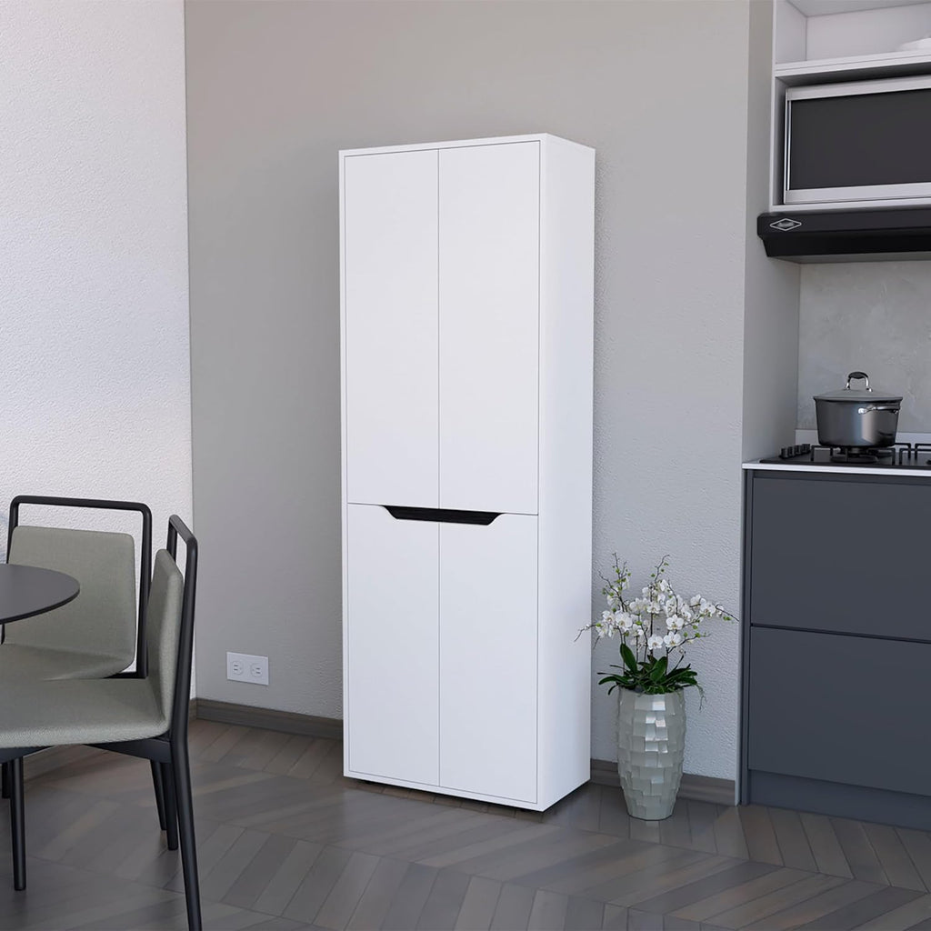 White 5 Shelf Kitchen Pantry