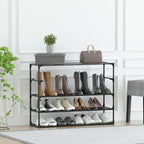 TY ARTS & CULTURE 2 Pack 5-Tiers Shoe Rack Organizer, Sturdy Metal Pipes & Durable Non-Woven Fabric, Shoe Rack for Closet Hold 40-50 Pairs, Shoe Rack for Entryway (Black)