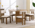 chairus Linen Dining Chairs Set of 4 Modern Farmhouse Kitchen Chairs with Open Slat Back Upholstered Wood Side Chairs for Dining Room, Restaurant, Living Room, Beige