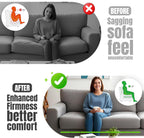 Heavy Duty Couch Cushion Support Board for Sagging Sofas, Foldable Plywood Under Cushion Support with Non-Slip Oxford Cloth Cover, Sofa Support for Sagging Cushions, Under Couch Board 15 (70 x 22 in)