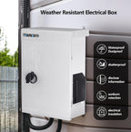 Outdoor Electrical Box with Thermostat and Fan, Cold-Rolled Steel Plate, Aluminum Alloy Back Beam, One-Piece Ventilation Design, IP65 Waterproof, Wall/Pole Mounted. (17.7" x 13.7" x 7.9")