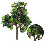 GTIDEA 12 Pcs Ficus Tree Leaves Branches Artificial Greenery Stems Silk Green Leaves Plants for Wreath Benjamina Tree Indoor Outdoor Porch DIY Wedding Christmas Party Farmhouse Wall Decor (24.04 Inch)