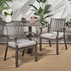 free-space Modern Courtyard Single Chair with seat Cushion, Rust-Proof Aluminum Balcony Casual Dining Chair