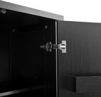 70" Tall Kitchen Pantry Cabinet, Wood Freestanding Storage Cupboard with 2 Cabinet Shelves, 6 Door Shelves and 4 Drawers, Multi-Purpose Storage Cabinet for Kitchen & Dining Room,Black