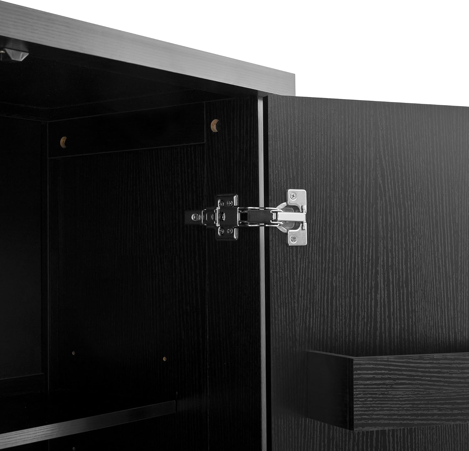 70" Tall Kitchen Pantry Cabinet, Wood Freestanding Storage Cupboard with 2 Cabinet Shelves, 6 Door Shelves and 4 Drawers, Multi-Purpose Storage Cabinet for Kitchen & Dining Room,Black