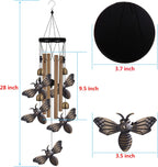 Garden Bee Wind Chimes Outdoor Indoor Decor - with 4 Tubes 4 Bells 5 Bees Wind Chime, Mobile Romantic Bee Wind Catcher, Bees Windchimes for Home, Mom Gifts, Balcony, Tree, Festival, Garden Decoration