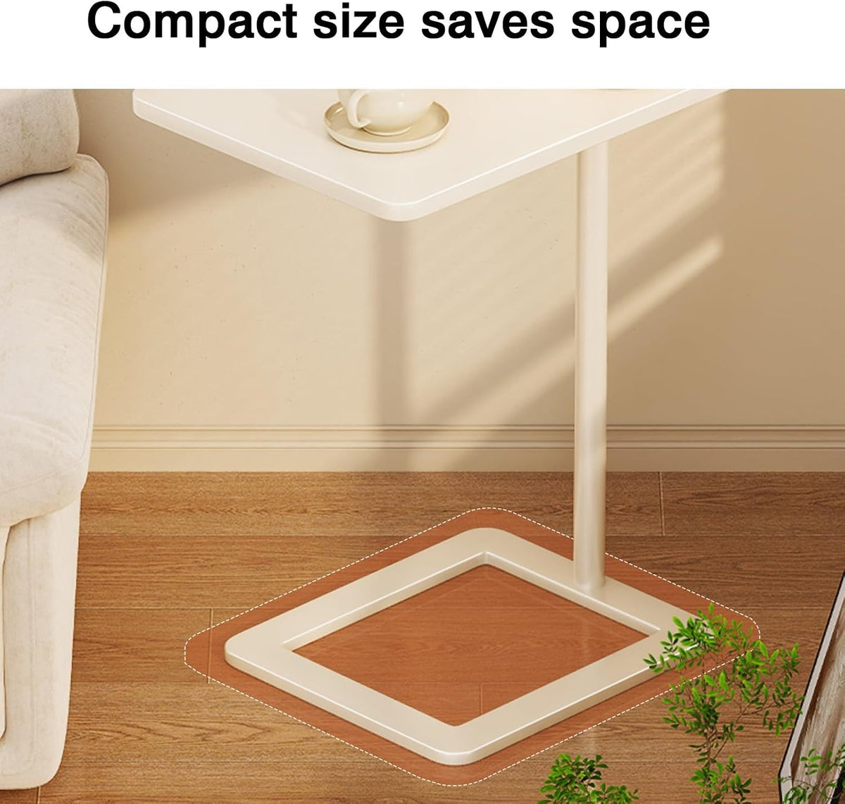 Bedside/Sofa Side Table: Floor-Standing Storage Unit, Compact Tea Table, Bedside Laptop Desk, Ultra-Narrow Square Table, Mini Side Table