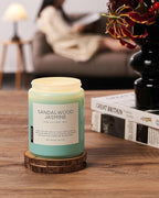 M&SENSE Sandalwood Jasmine Scented Candles, Large Soy Natural Long Lasting 19.4oz 110 Hour Burning Floral Non Toxic Double Wick Aromatherapy Candle Gifts for Women Friend