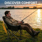Oversized Heavy Duty Camping Chair for Adults, 500 lbs Capacity Padded Folding Chair with Side Cooler Bag, Cup Holder & Storage Pockets, Portable Lawn Chair for Fishing, Beach, Picnic & Sports-2PCS