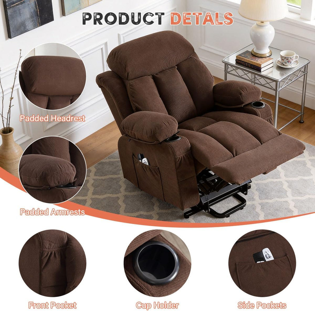 Power Lift Recliner Chair for Elderly with 8-Points Massage and Heat
