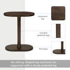 MH London Side Table - Crawford Wooden Modern C Shaped End Table - Exclusively Designed Hand Crafted Tables - End Table for Living Room, Bedroom Bedside Tables and Office