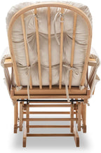 Paddie Glider Rocker Replacement Cushions Velvet with Storage, Rocking Chair Cushion Set with Ties, 5PCS, Beige