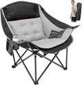 Suteck Oversized Camping Chairs for Adults - Heavy Duty Padded Camping Chair Folding Lawn XL Camp Chair with Cup Holders for Outdoor Sports Beach Fishing, Support to 500 lbs